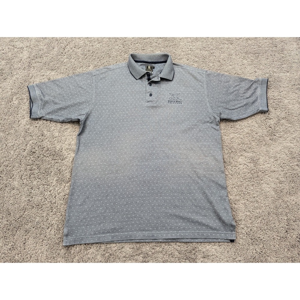 Vintage Gear For Sports Polo Shirt Mens Large Gray Moisture Wicking Golf - Picture 1 of 12